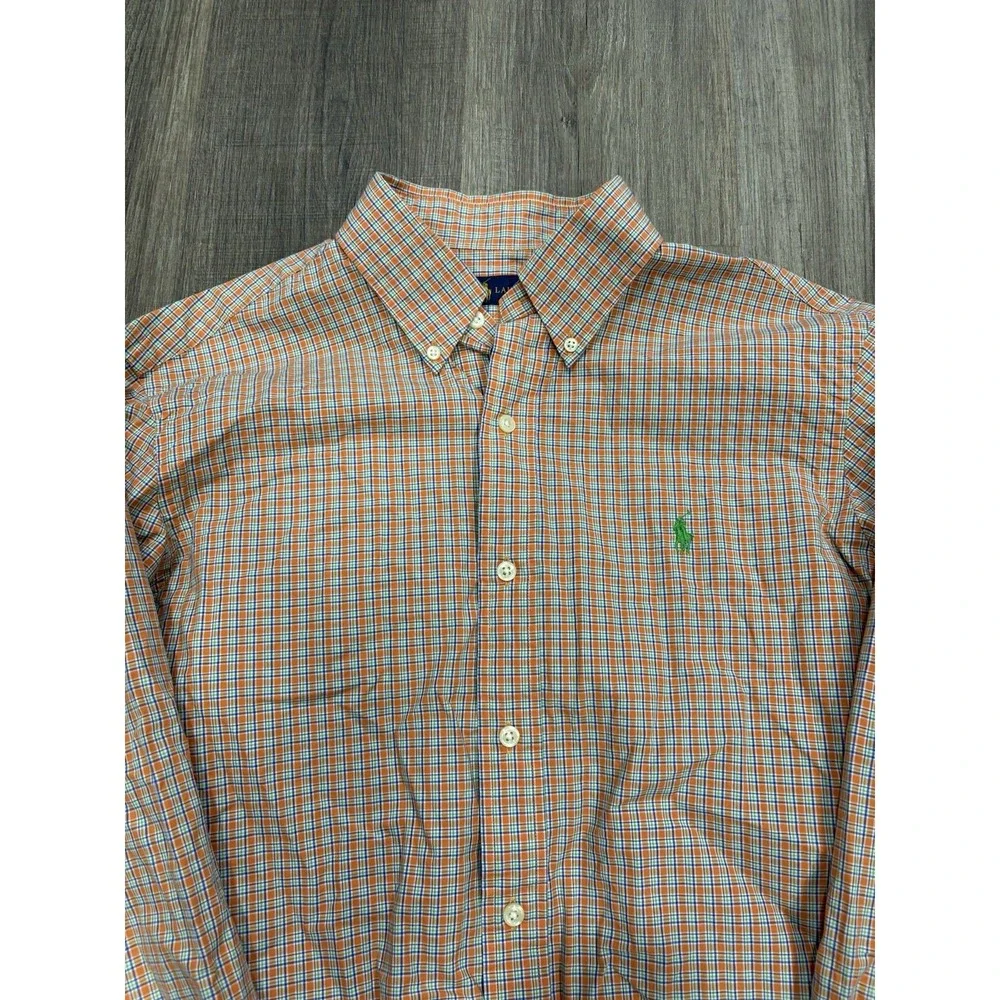 Ralph Lauren Size Medium Men's‎ Long Sleeve Button Down Shirt Plaid